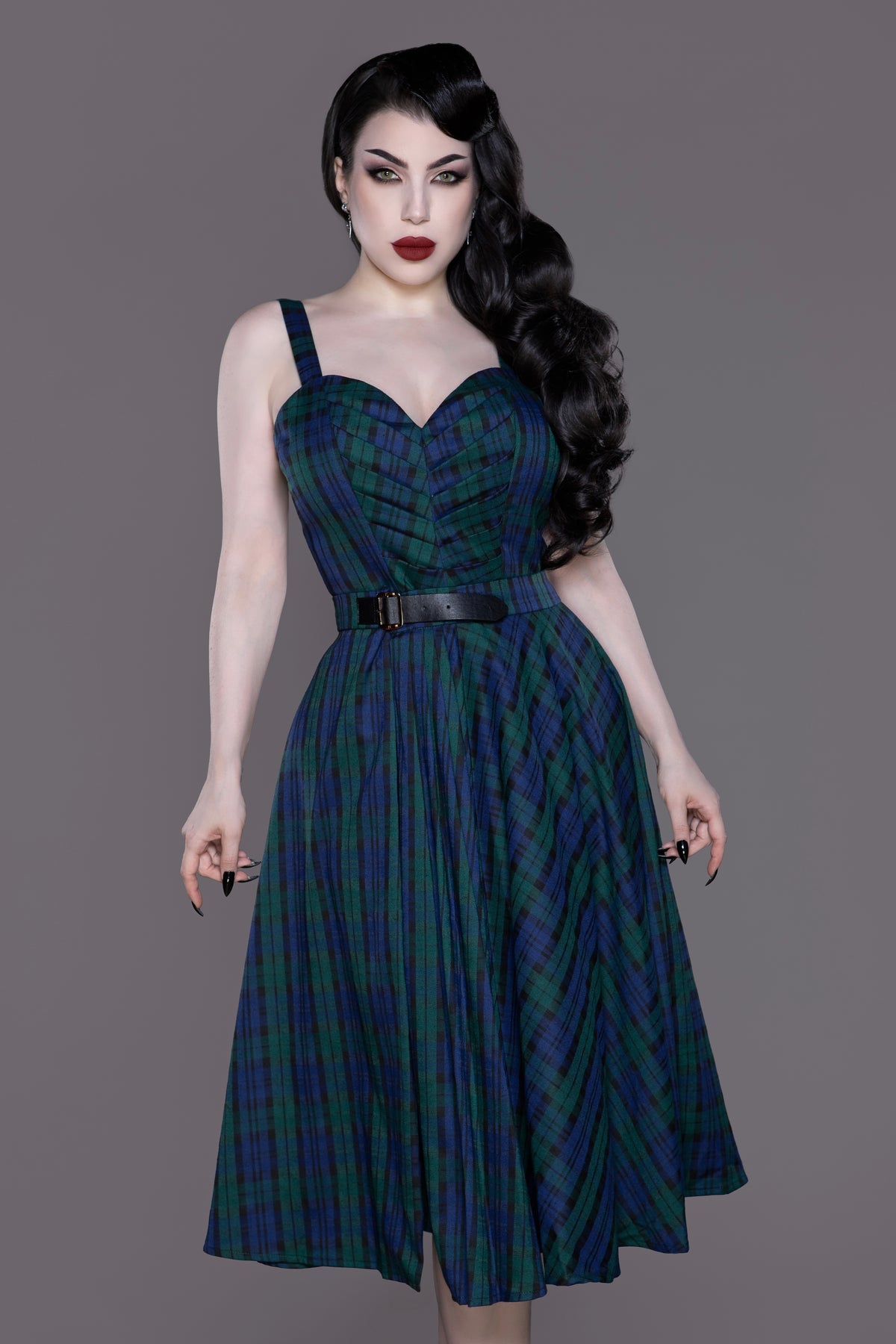 Leprechaun Pencil Dress + Removable Skirt - Green Tartan Dress Set wit WEASEL WEAR Leprechaun Pencil Dress + Removable Skirt - Green Tartan Dress Set wit WEASEL WEAR
