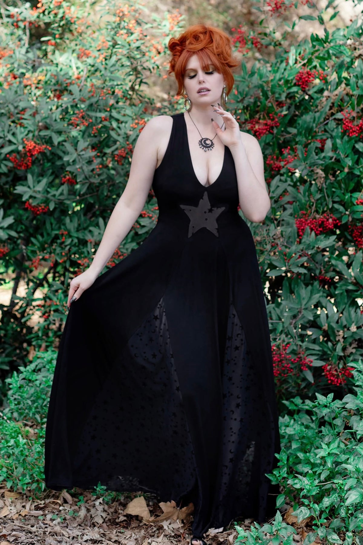 mesh star maxi dress Cosmic Aura Star Mesh Maxi Dress Plus Size