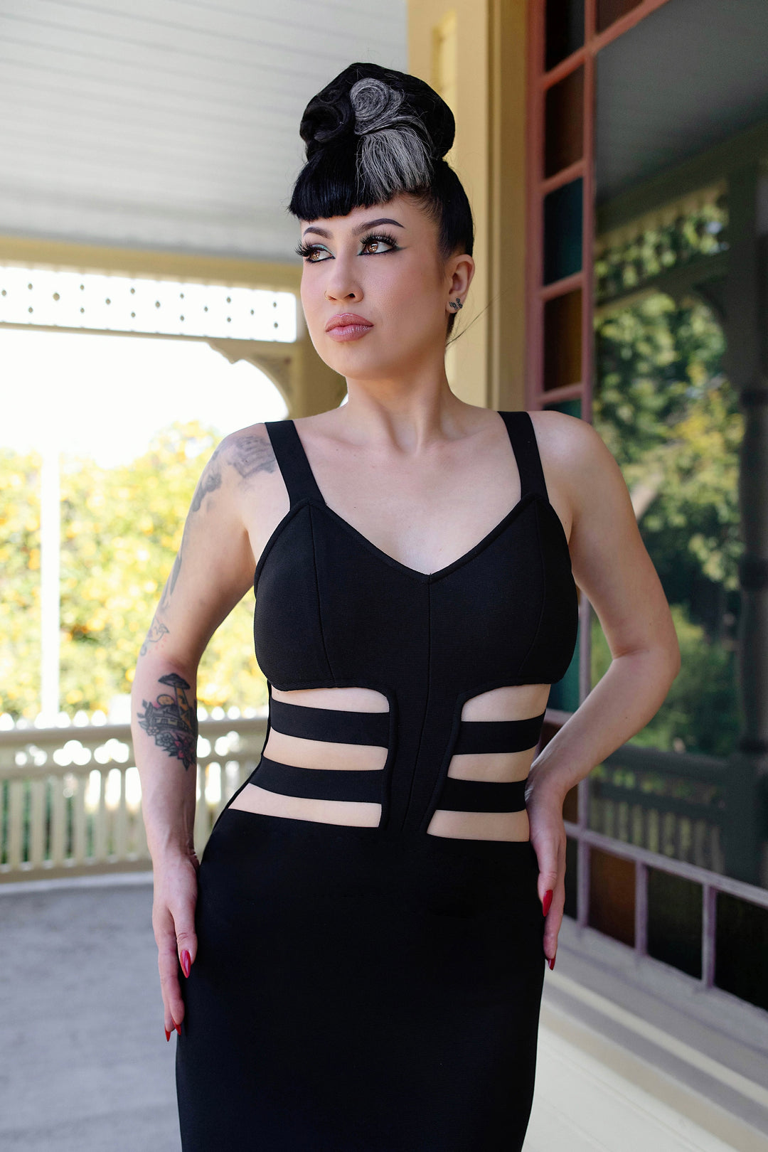Bone Cutout Bandage Dress – WEASEL WEAR
