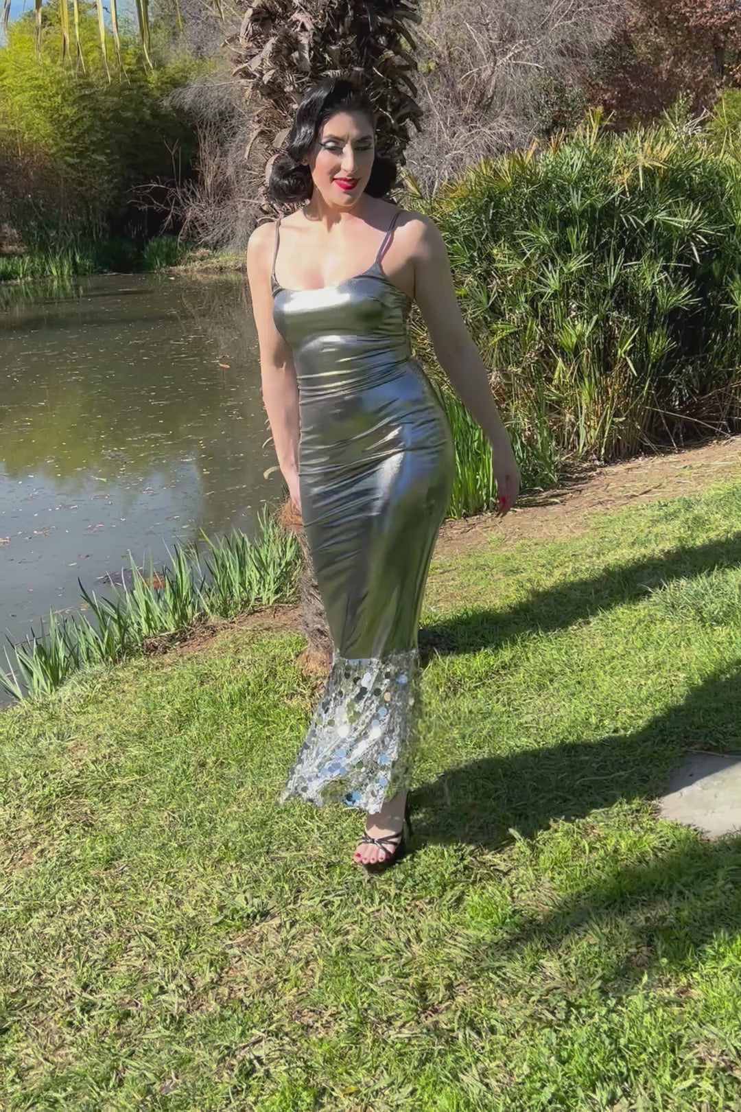 slim fit dress slacks Elegant Green Mermaid One Shoulder Prom Dress Long Evening Gowns With main image 0